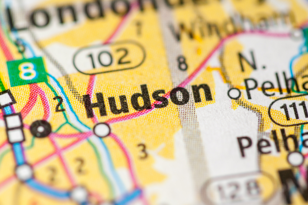  Hudson, NH on a map